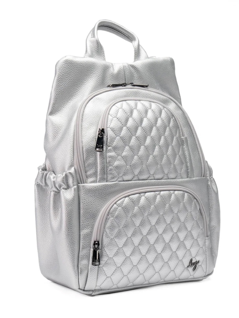 NWT Lug Hatchback Classic Vegan Leather Backpack in Silver🎒 - Picture 6 of 11